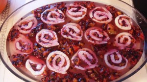 In this picture I have doubled the recipe. If you do this, don't double the amount of hot water, put in about 2 cups instead.